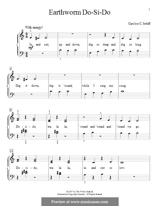 Earthworm Do-Si-Do: Para Piano by Carolyn C. Setliff