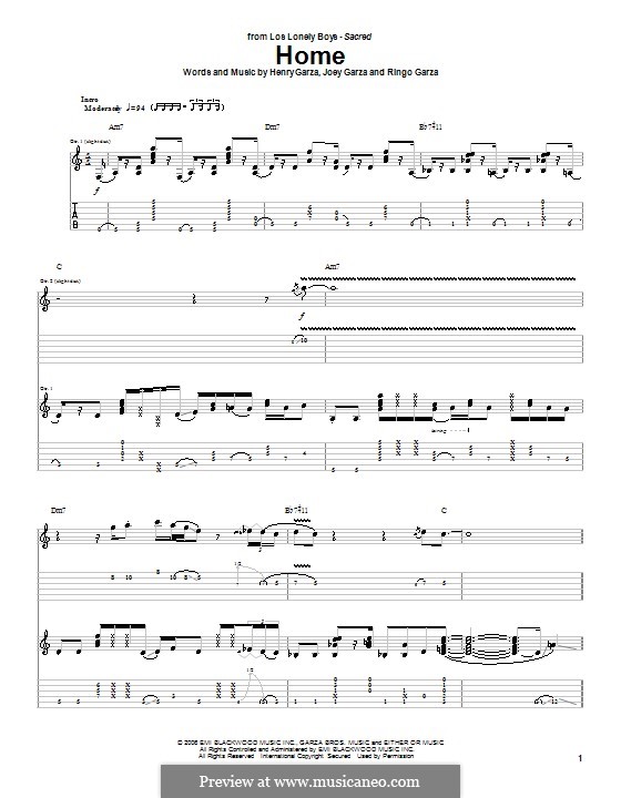 Home (Los Lonely Boys): Para guitarra com guia by Henry Garza, Joey Garza, Ringo Garza