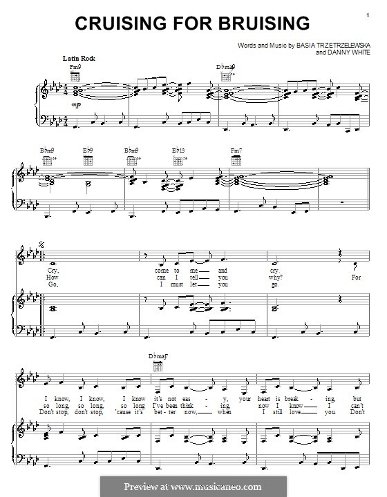 Cruising for Bruising (Basia): Para vocais e piano (ou Guitarra) by Basia Trzetrzelewska, Danny White