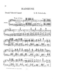 Radieuse, Op.72: Para Piano by Louis Moreau Gottschalk