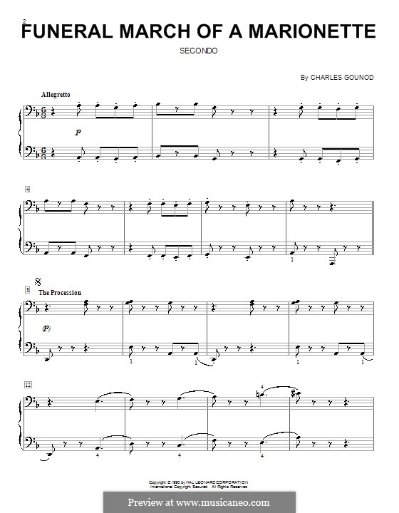 Funeral March of por C. Gounod Partituras on músicaNeo