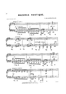 Mazurka rustique, Op.81: Mazurka rustique by Louis Moreau Gottschalk