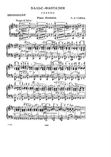 Waltz-Fantasia in B Minor: For orchestra – parts by Mikhail Glinka