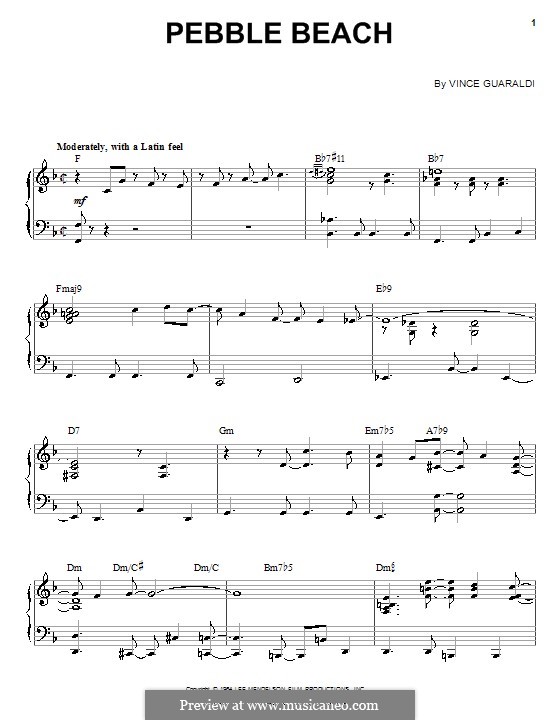 The Pebble Beach Theme: Para Piano by Vince Guaraldi