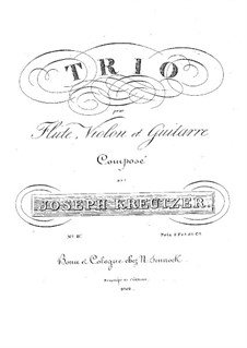Trio for Flute, Violin and Guitar No.4 in C Major: Trio for Flute, Violin and Guitar No.4 in C Major by Joseph Kreutzer