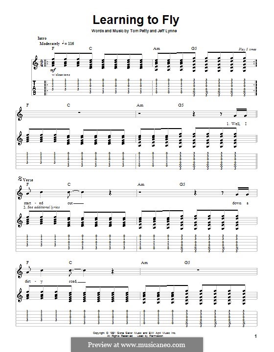 Learning to Fly (Tom Petty And The Heartbreakers): Para guitarra com guia by Jeff Lynne
