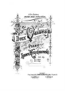 Two Waltzes, Op.49: Two Waltzes by Ignacy Krzyżanowski