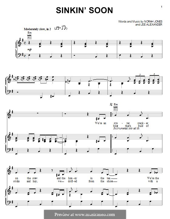 Sinkin' Soon (Norah Jones) por L. Alexander - Partituras on músicaNeo