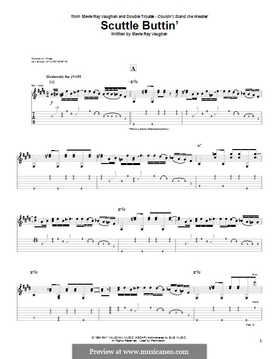 Scuttle Buttin': Para Guitarra by Stevie Ray Vaughan