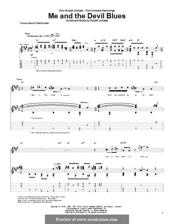 Me and the Devil Blues (Eric Clapton): Para guitarra com guia by Robert Leroy Johnson