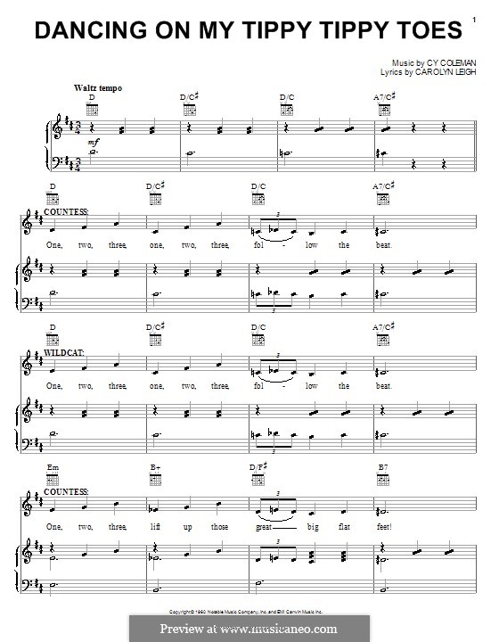 Dancing on My Tippy Tippy Toes por C. Coleman Partituras on músicaNeo