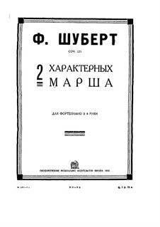Two Characteristic Marches for Piano Four Hands, D.886 Op.121: partes by Franz Schubert