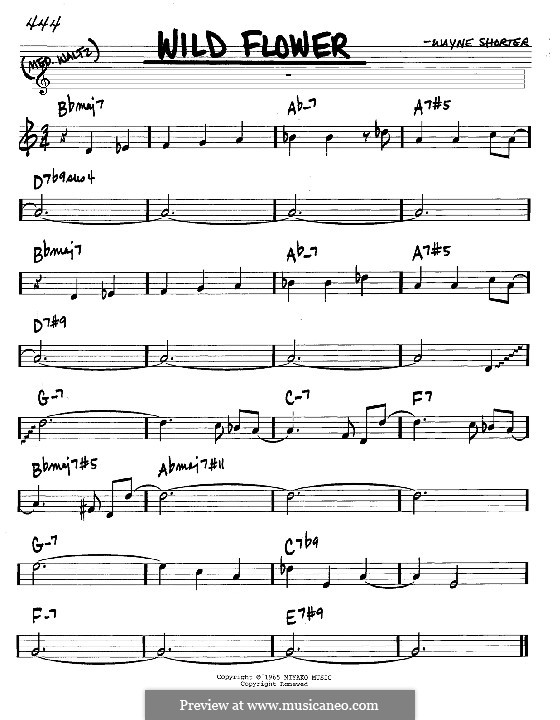 Wild Flower: melodia e acordes - Instrumentos C by Wayne Shorter