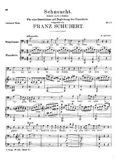 Sehnsucht (Longing), D.52: F Maior by Franz Schubert