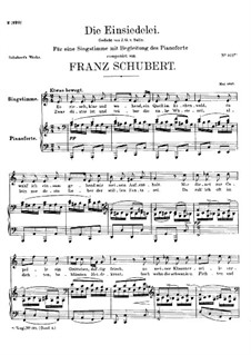 Die Einsiedelei (The Hermitage), D.563: A minor by Franz Schubert