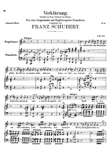 Verklärung (Transfiguration), D.59: A minor by Franz Schubert