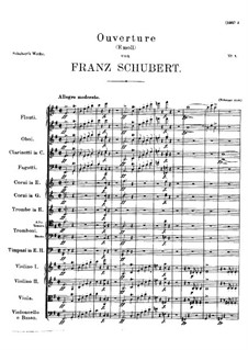 Overture for Orchestra in E Minor, D.648: partitura completa by Franz Schubert