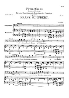 Prometheus, D.674: Partitura piano-vocal by Franz Schubert