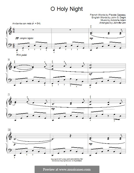 Piano version: em C maior by Adolphe Adam