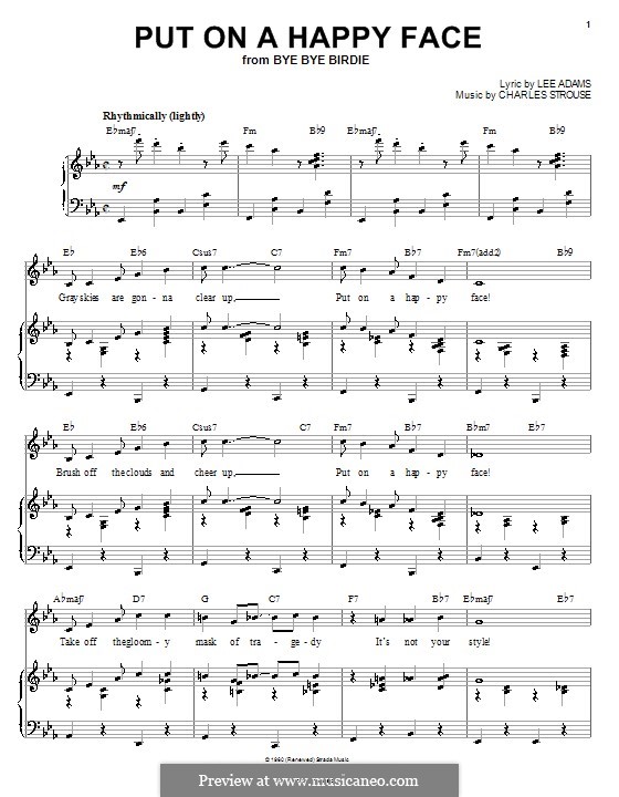 Put on a Happy Face: Para vocais e piano (ou Guitarra) by Charles Strouse