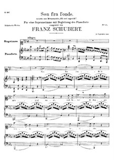 I Am Among The Waves. Arietta from the 'Gli orti esperidi' by Metastasio, D.78: I Am Among The Waves. Arietta from the 'Gli orti esperidi' by Metastasio by Franz Schubert