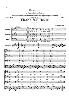 Cantata for the Name-Day of my Father, D.80: For trio by Franz Schubert