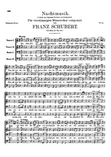 Nachtmusik (Night Music), D.848 Op.156: Nachtmusik (Night Music) by Franz Schubert
