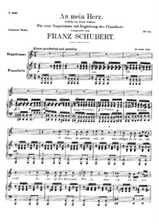 An mein Herz (To My Heart), D.860: A minor by Franz Schubert