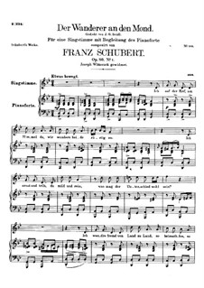 Der Wanderer an den Mond (The Wanderer to the Moon), D.870 Op.80 No.1: G minor by Franz Schubert