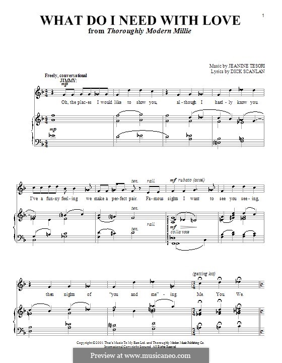 What Do I Need with Love (from Thoroughly Modern Millie) por J. Tesori