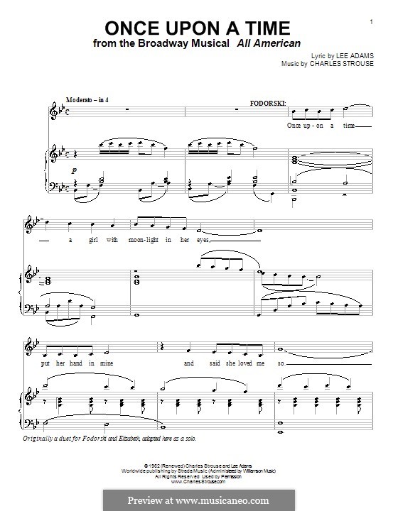 Once Upon a Time: Para vocais e piano (ou Guitarra) by Charles Strouse