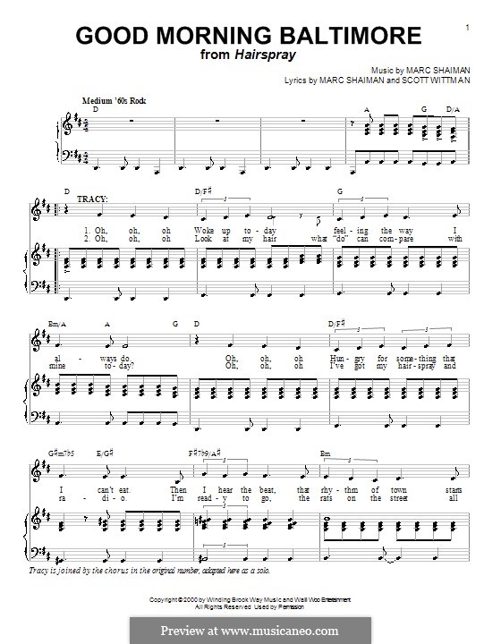 Good Morning Baltimore (from Hairspray) por M. Shaiman em músicaNeo