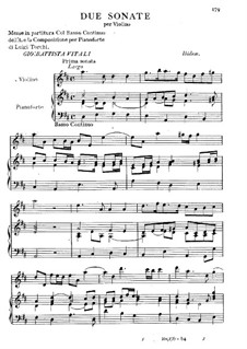 Two Sonatas for Violin and Piano: Two Sonatas for Violin and Piano by Giovanni Battista Vitali