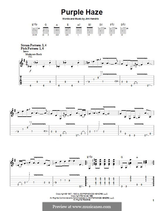 Vocal-instrumental version: facil para guitarra by Jimi Hendrix