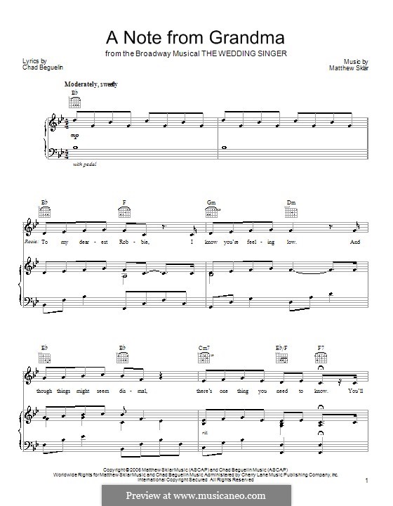 A Note from Grandma: Para vocais e piano (ou Guitarra) by Chad Beguelin
