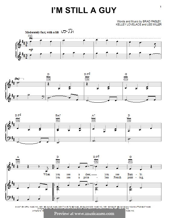 I'm Still a Guy (Brad Paisley) por K. Lovelace, L.T. Miller em músicaNeo