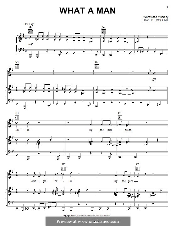 What a Man (Salt-N-Pepa): Para vocais e piano (ou Guitarra) by David Crawford