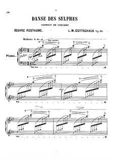 Danse des Sylphes, Op.86: Para Piano by Louis Moreau Gottschalk
