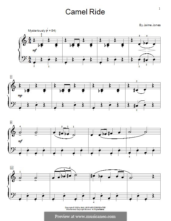 Camel Ride: Para Piano by Jaime Jones