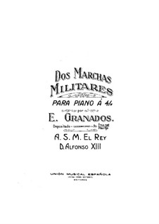Dos marchas militares: versão para piano de quatro mãos by Enrique Granados