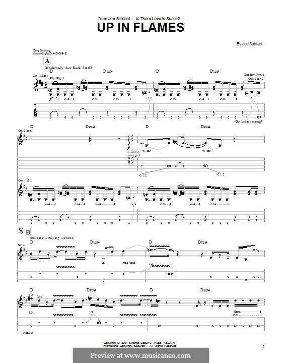 Up in Flames: Para guitarra com guia by Joe Satriani