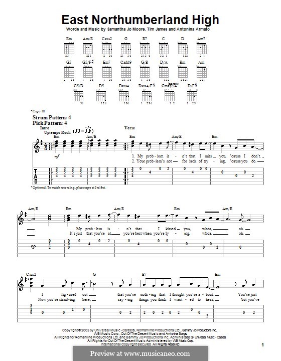 East Northumberland High (Hannah Montana): Para guitarra (versão facil) by Antonina Armato, Samantha Jo Moore, Timothy James