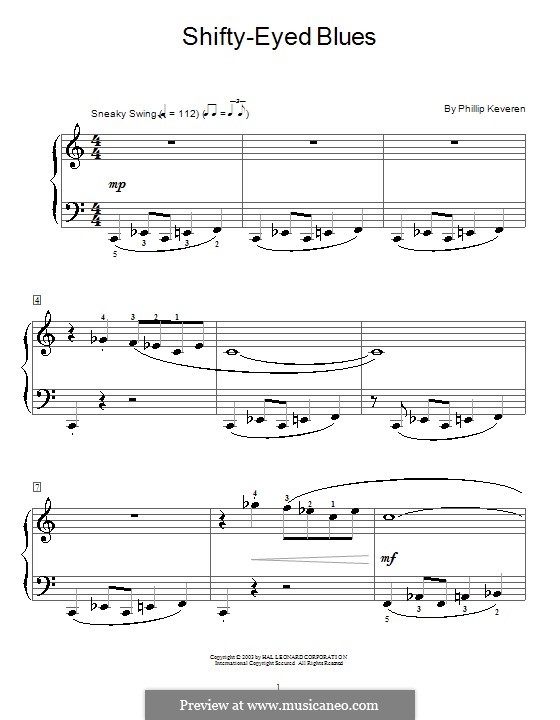 Shifty-Eyed Blues: Para Piano by Phillip Keveren