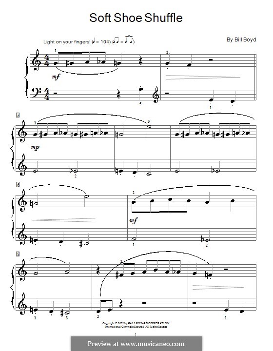 Soft Shoe Shuffle: Para Piano by Bill Boyd