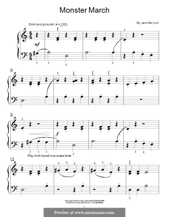 Monster March: Para Piano by Jennifer Linn