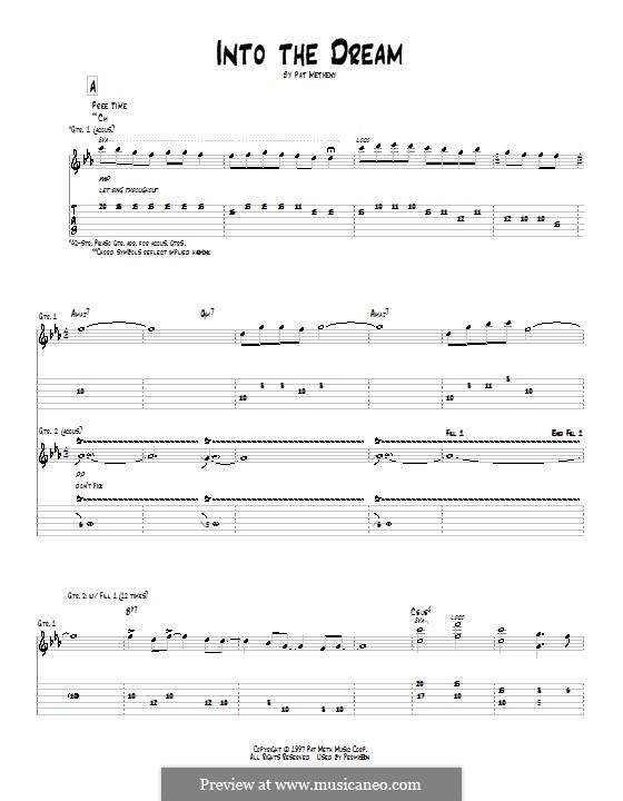 Into the Dream: Para guitarra com guia by Pat Metheny