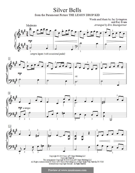 Piano version: A maior by Jay Livingston, Raymond Evans