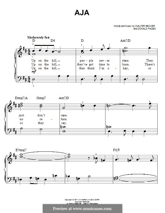 Aja (Steely Dan): Facil para o piano by Donald Fagen, Walter Becker