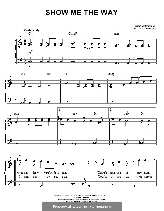 Show Me the Way: Facil para o piano by Peter Frampton
