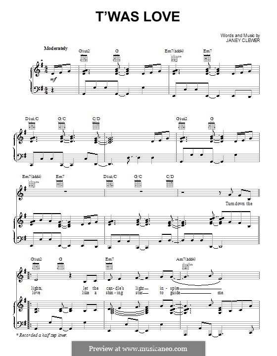 T'was Love: Para vocais e piano (ou Guitarra) by Patti LaBelle